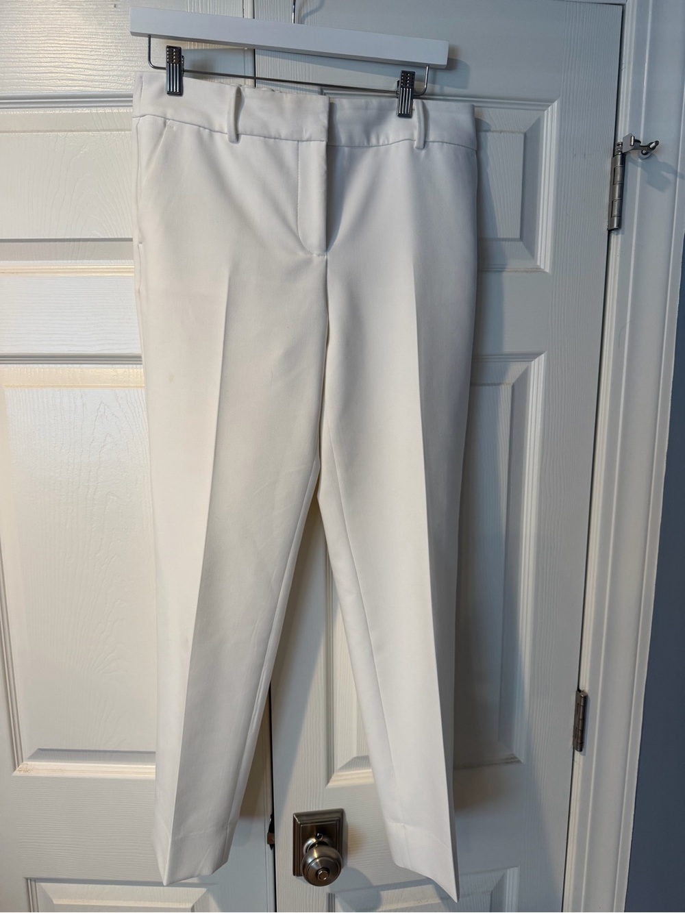 Talbots White Tailored Ankle-Length Dress Pants